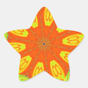Vibrant Samba: A Festival of Colour in Vector Art Star Sticker