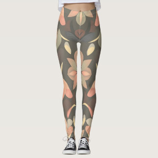 Vibrant Seamless Pattern Leggings - Elegant Organi