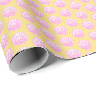 Vibrant Shell (Yellow and Pink) Wrapping Paper
