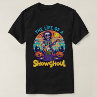 Vibrant Showghoul Skeleton Guitar Halloween Art