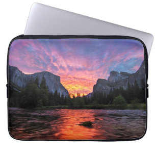 Vibrant Sky Yosemite Valley Laptop Sleeve
