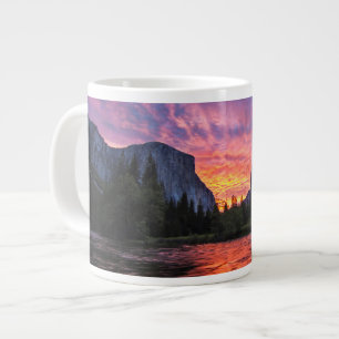 Vibrant Sky   Yosemite Valley Large Coffee Mug