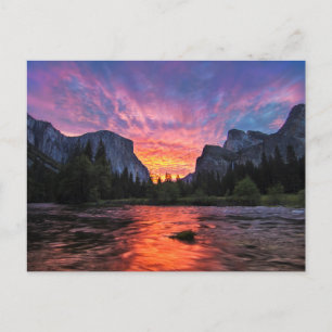 Vibrant Sky Yosemite Valley Postcard