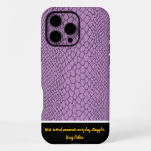 Vibrant snakeskin pattern in soft purple tones iPhone 16 pro max case