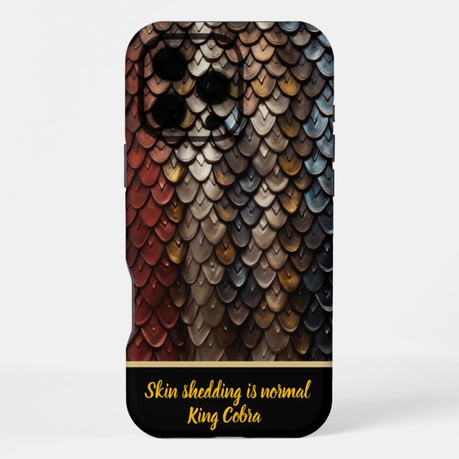 Vibrant snakeskin patterns in nature iPhone case (Back)