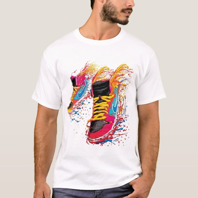 Vibrant Sneakers T-Shirt (Front)