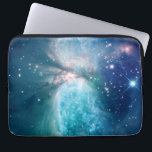 Vibrant Snow Queen Laptop Sleeve<br><div class="desc">Blue digital space art featuring a re-painted NASA Hubble image of a nebula ...  bipolar star-forming region is called Sharpless 2-106. Looks like ice cold woman with outstretched wings.</div>