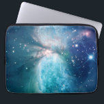 Vibrant Snow Queen Laptop Sleeve<br><div class="desc">Blue digital space art featuring a re-painted NASA Hubble image of a nebula ...  bipolar star-forming region is called Sharpless 2-106. Looks like ice cold woman with outstretched wings.</div>