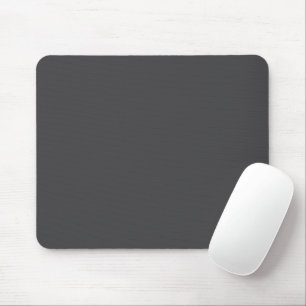 Vibrant Solid Dark Grey Desk Mouse Pad