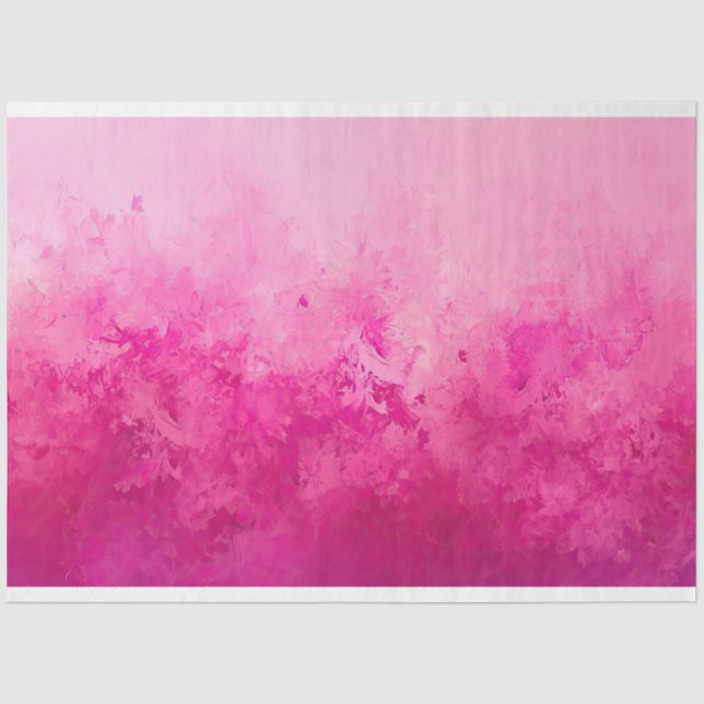 Vibrant Solid Gradient Pink  Tissue Paper (Front)