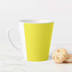 Vibrant Solid Yellow Background  Latte Mug