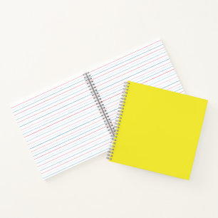 Vibrant Solid Yellow Background Notebook