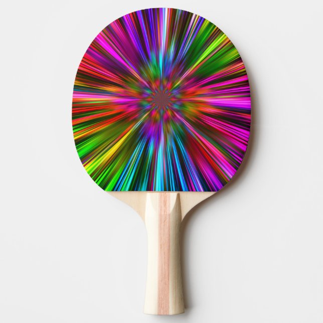 Vibrant spectral laser ping pong paddle (Front)