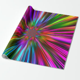Vibrant Spectral Lasers Wrapping Paper