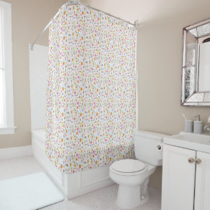 Vibrant Spectrum Shower Curtain Design