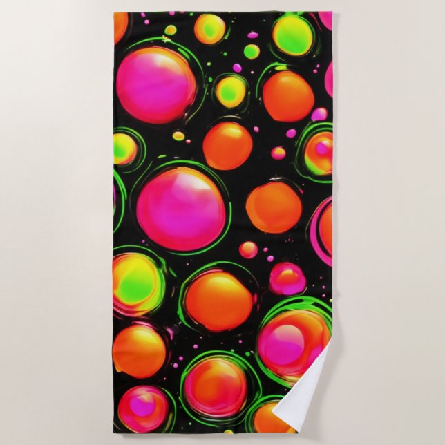 Vibrant Sphere Ballet Beach Towel (Front)