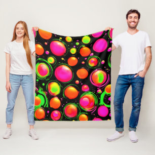 Vibrant Sphere Ballet Fleece Blanket
