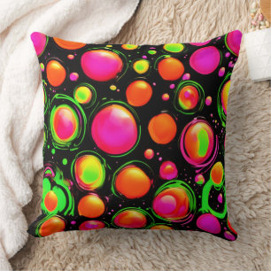 Vibrant Sphere Ballet Throw Pillow