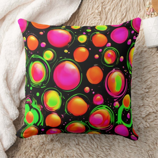 Vibrant Sphere Ballet Throw Pillow (Blanket)