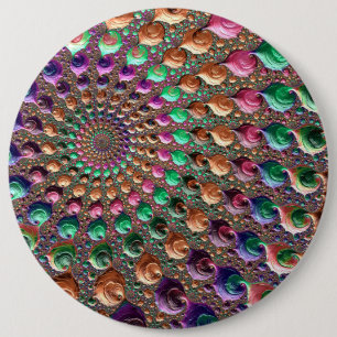 Vibrant Spiral 6 Inch Round Button