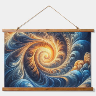 Vibrant Spiral Tapestry | Cosmic Flow Wall Art