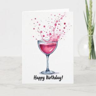 Vibrant Splash Birthday Card