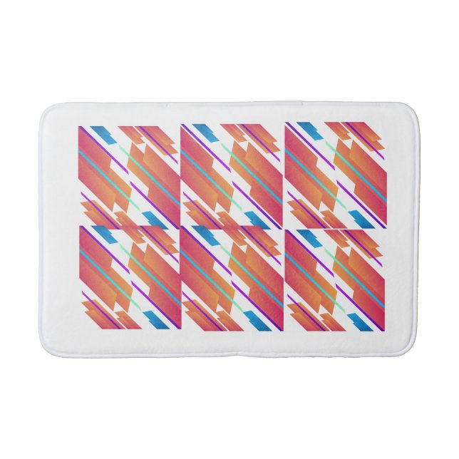  Vibrant Splash Colourful Bath Mat (Front)