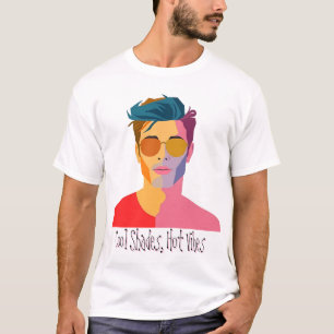 Vibrant Split Face Portrait T-Shirt