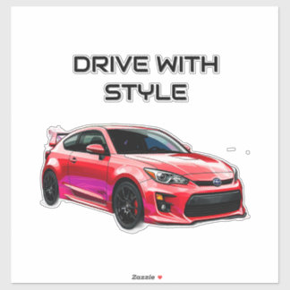 Vibrant Sports Car with Splash of Colours