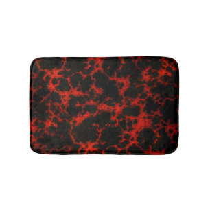 Vibrant Spotted Goth Red and Black Bath Mat