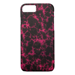 Vibrant Spotted Pink and Black Flames iPhone 8/7 Case