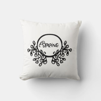 Vibrant Spring Floral Pattern | Colourful Nature B Throw Pillow
