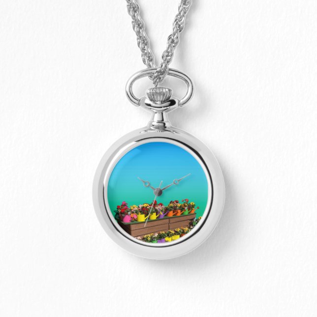 Vibrant Spring Flowers Watch (Front)