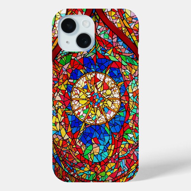 Vibrant Stained Glass Abstract Art Case-Mate iPhone Case (Back)