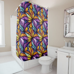 Vibrant Stained Glass Floral: Colourful Design