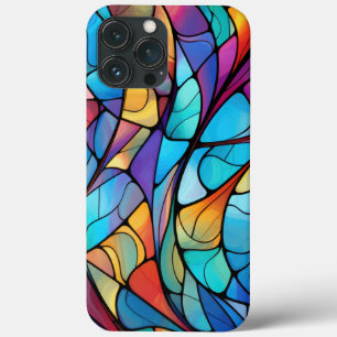 Vibrant Stained Glass Flow Abstract  iPhone 13 Pro Max Case
