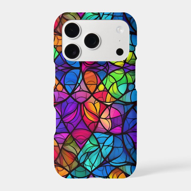 Vibrant Stained Glass Rainbow Pattern (Back)