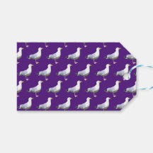 Vibrant Standing Seagull – Coastal Bird Purple