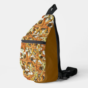 Vibrant Starfish Abstract Pattern Design Sling Bag