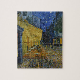 Vibrant Starry Night Cafe Terrace Art by Van Gogh Jigsaw Puzzle
