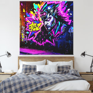 Vibrant Street Art Glow Canvas Print