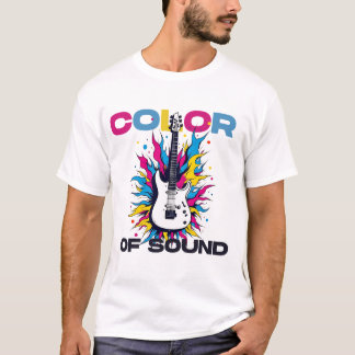 Vibrant Strings: Guitar Colour Explosion T-Shirt