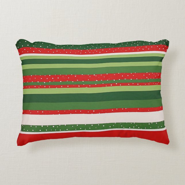 Vibrant Striped Pattern Background Accent Pillow (Front)