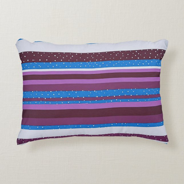 Vibrant Striped Pattern Background Accent Pillow (Front)