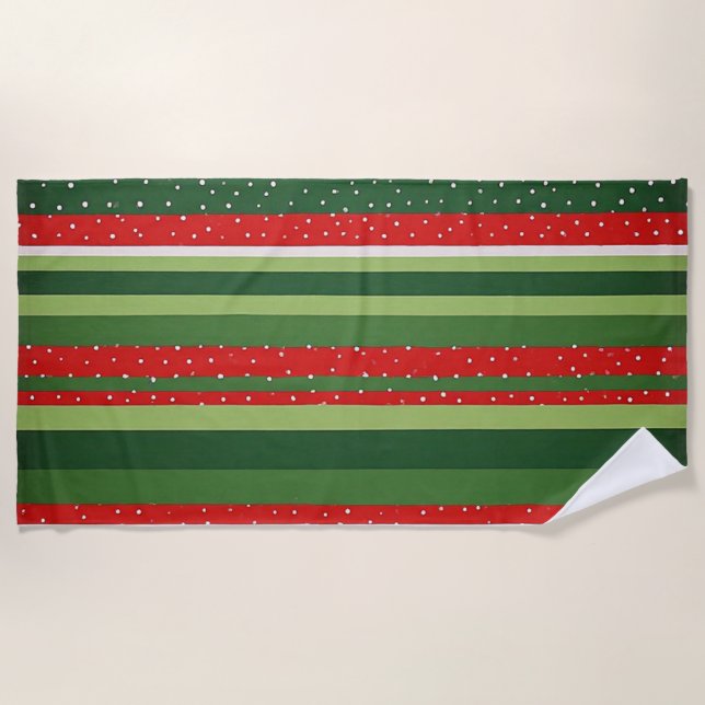 Vibrant Striped Pattern Background Beach Towel (Front)