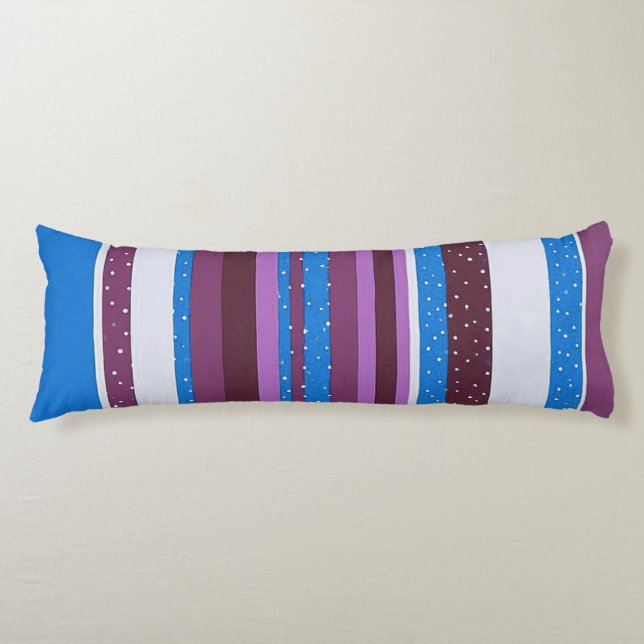Vibrant Striped Pattern Background Body Pillow (Front)