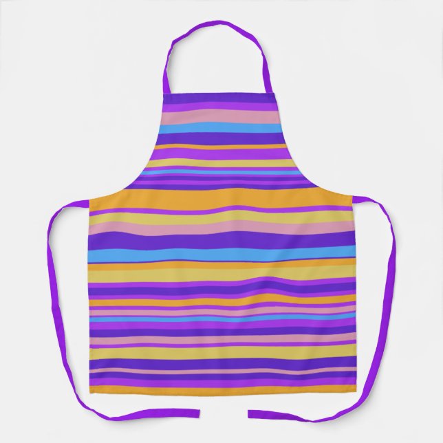 Vibrant Stripes Apron (Front)