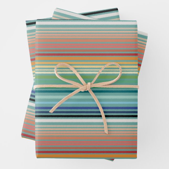 Vibrant Stripes Wrapping paper (In situ)
