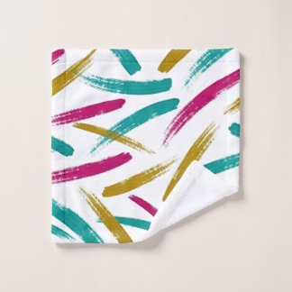 Vibrant Strokes,Teal, Magenta & Mustard pattern