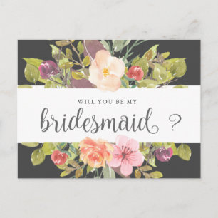 Vibrant Summer Bridesmaid Invitation Postcard